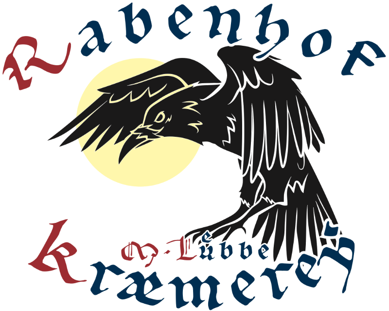 Wappen der Rabenhof Kræmerey, Rabe vor goldenem Mond